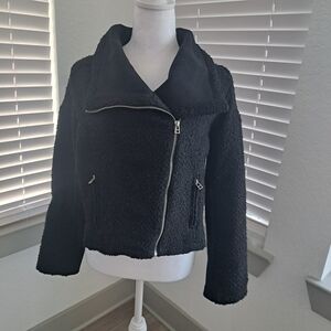 Miami Black Textured Bomber Jacket